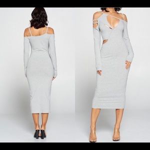 Grey knit dress